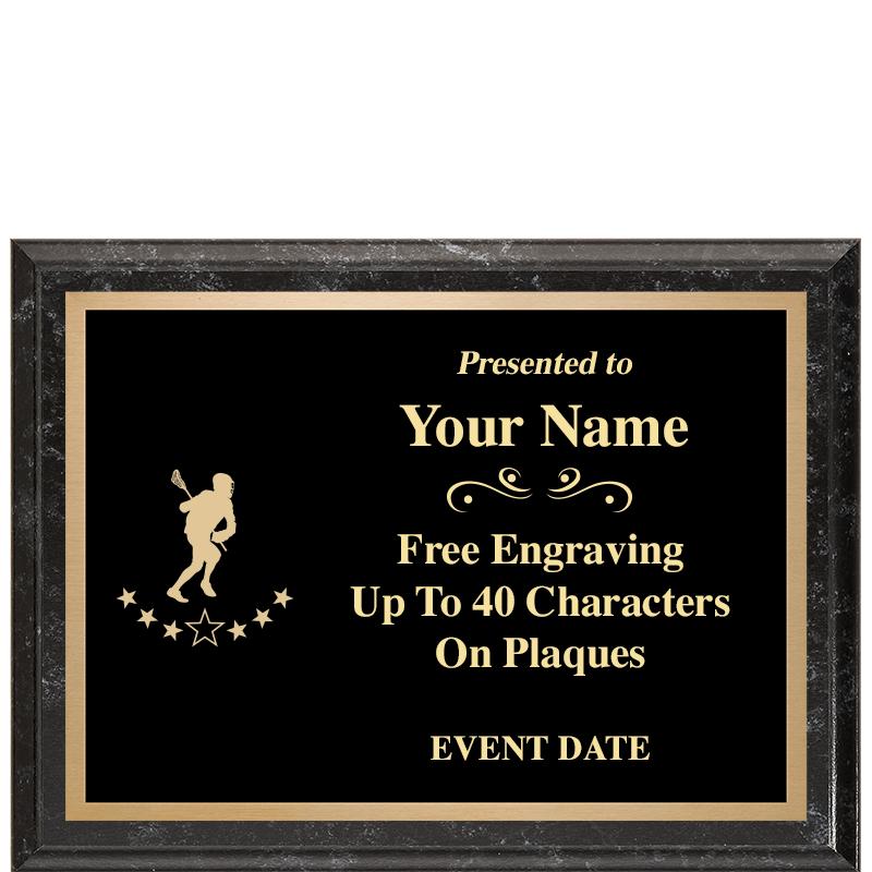 8x6 BLACK MARBLEIZED PLAQUE