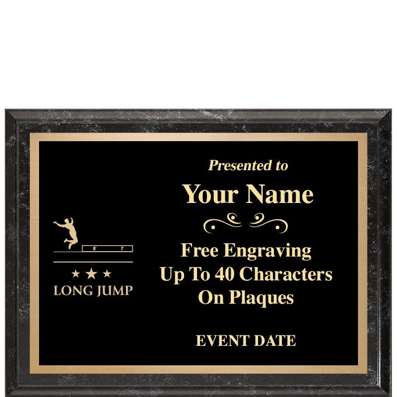 8x6 BLACK MARBLEIZED PLAQUE