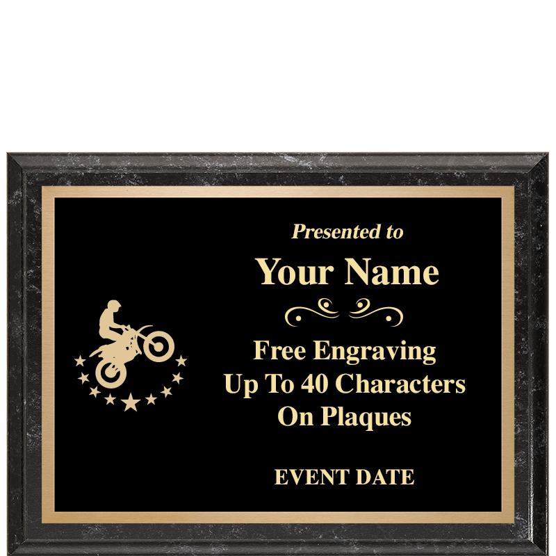 8x6 BLACK MARBLEIZED PLAQUE