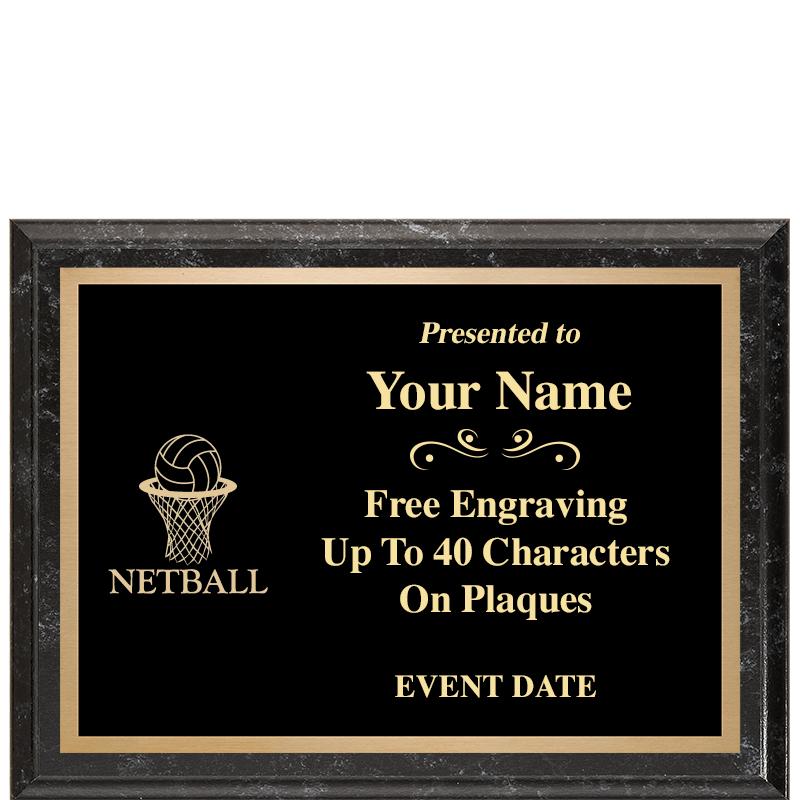 8x6 BLACK MARBLEIZED PLAQUE