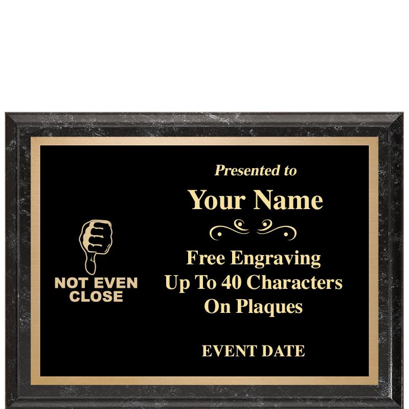 8x6 BLACK MARBLEIZED PLAQUE