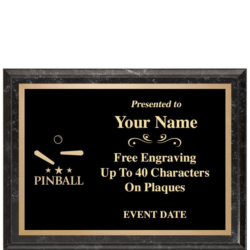 8x6 BLACK MARBLEIZED PLAQUE