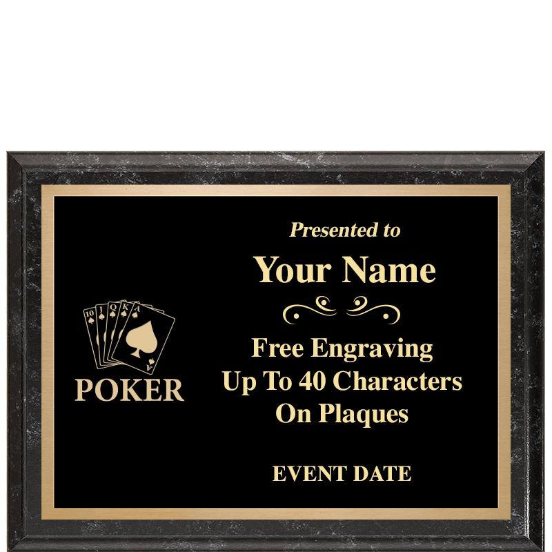 8x6 BLACK MARBLEIZED PLAQUE