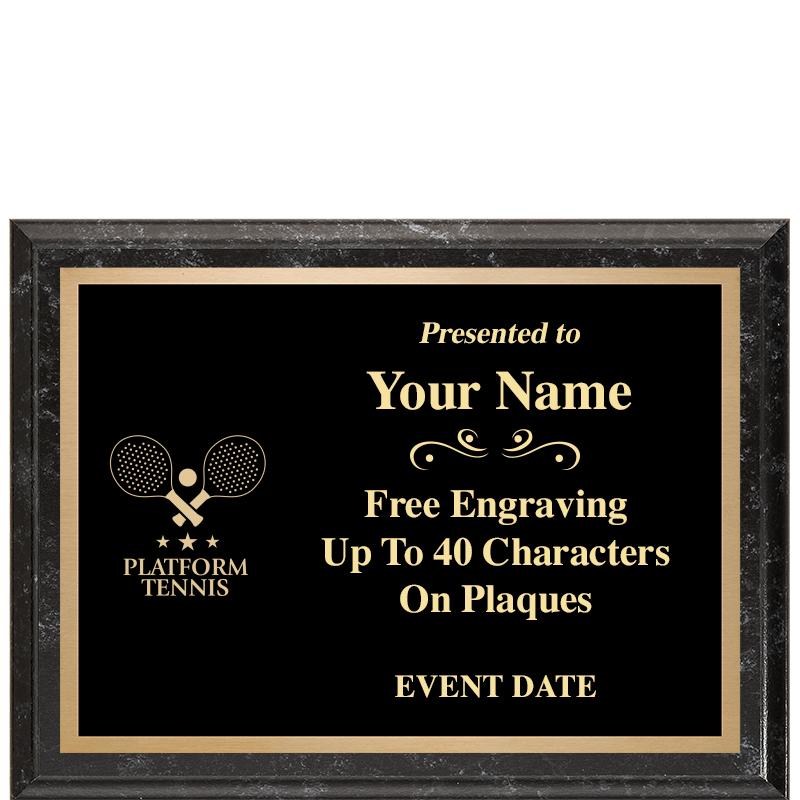 8x6 BLACK MARBLEIZED PLAQUE