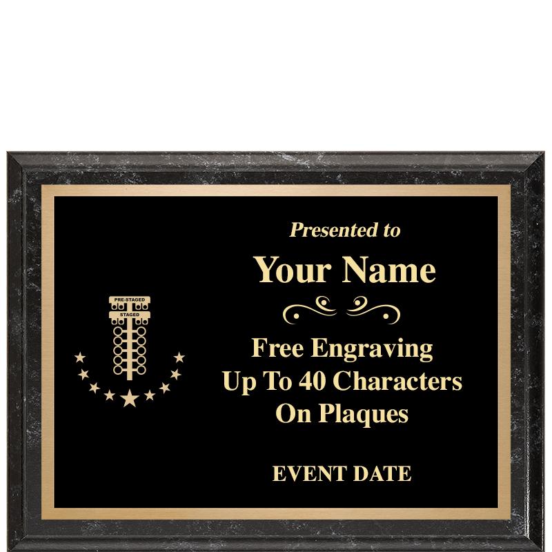 8x6 BLACK MARBLEIZED PLAQUE