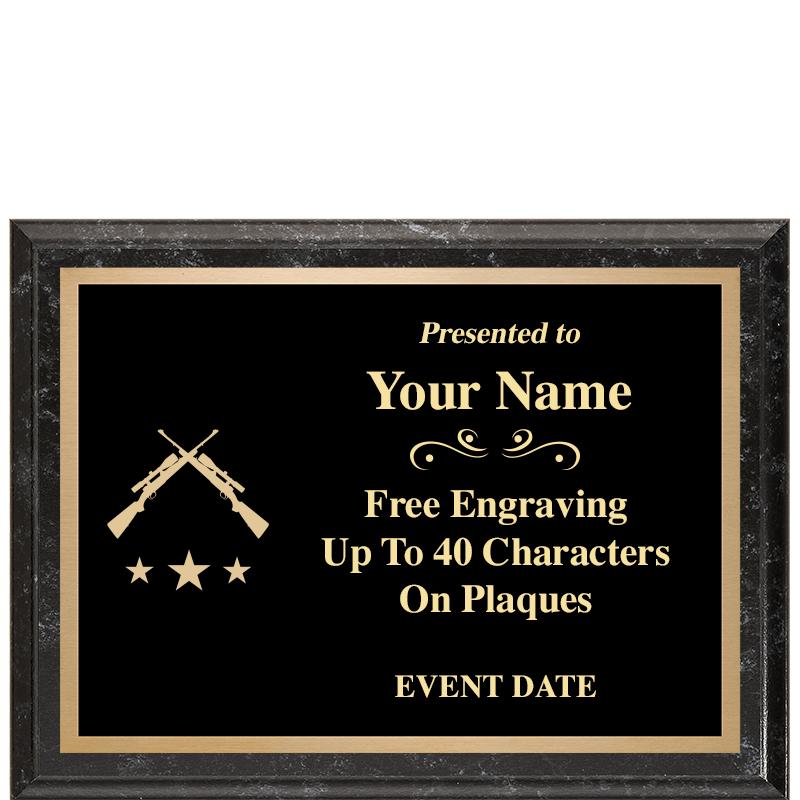 8x6 BLACK MARBLEIZED PLAQUE