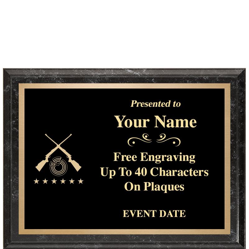 8x6 BLACK MARBLEIZED PLAQUE