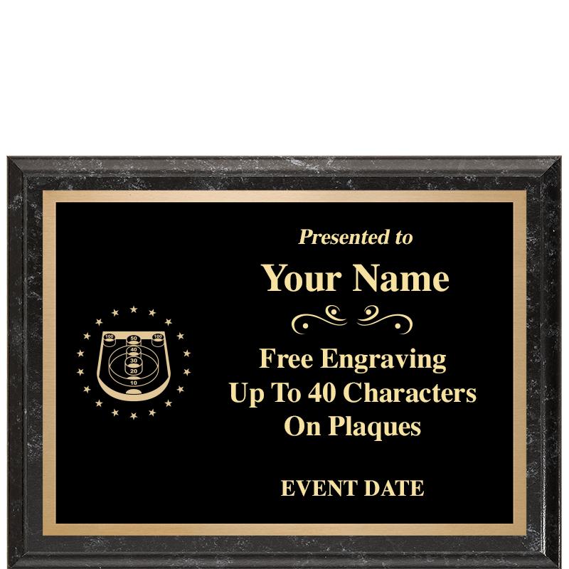 8x6 BLACK MARBLEIZED PLAQUE