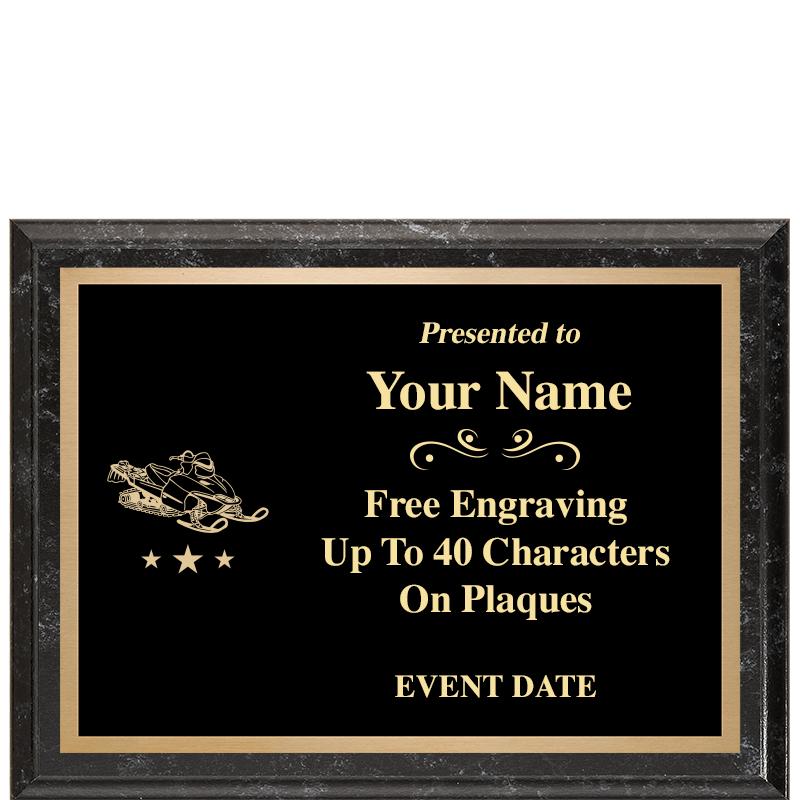 8x6 BLACK MARBLEIZED PLAQUE