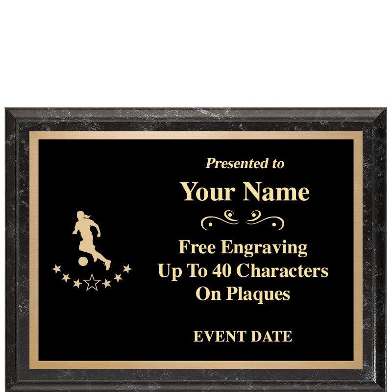 8x6 BLACK MARBLEIZED PLAQUE