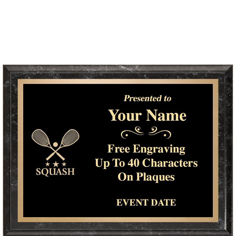 8x6 BLACK MARBLEIZED PLAQUE