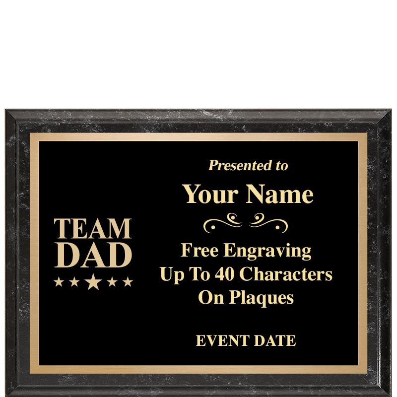 8x6 BLACK MARBLEIZED PLAQUE