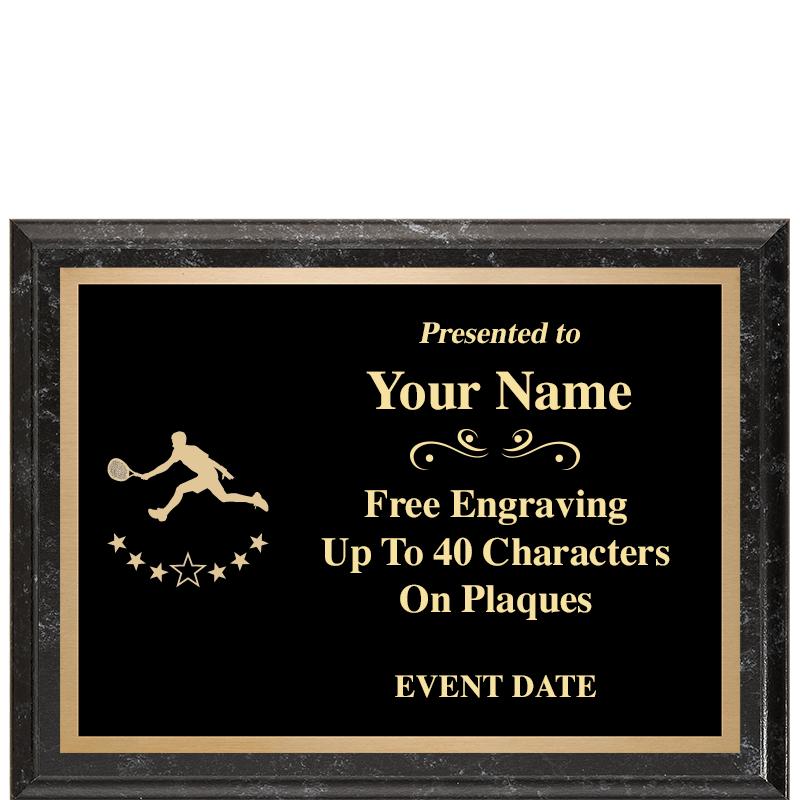 8x6 BLACK MARBLEIZED PLAQUE