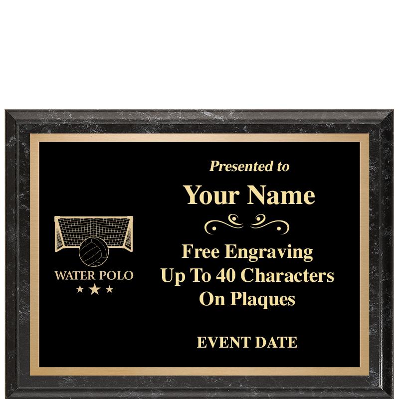 8x6 BLACK MARBLEIZED PLAQUE