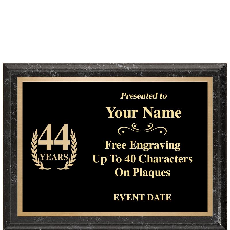 8x6 BLACK MARBLEIZED PLAQUE