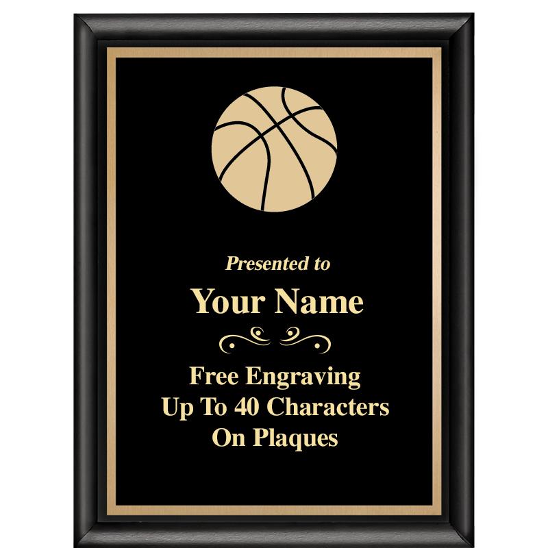 6X8 CLASSIC BLACK SHINY PLAQUE