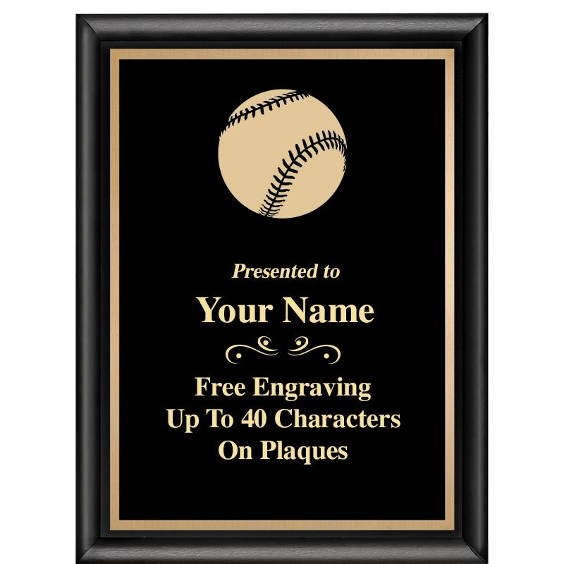 6X8 CLASSIC BLACK SHINY PLAQUE