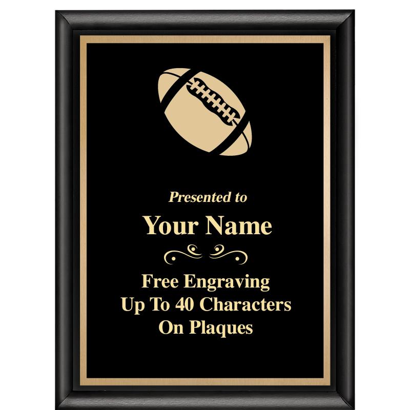 6X8 CLASSIC BLACK SHINY PLAQUE