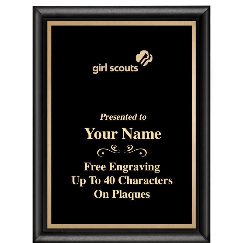 6X8 CLASSIC BLACK SHINY PLAQUE