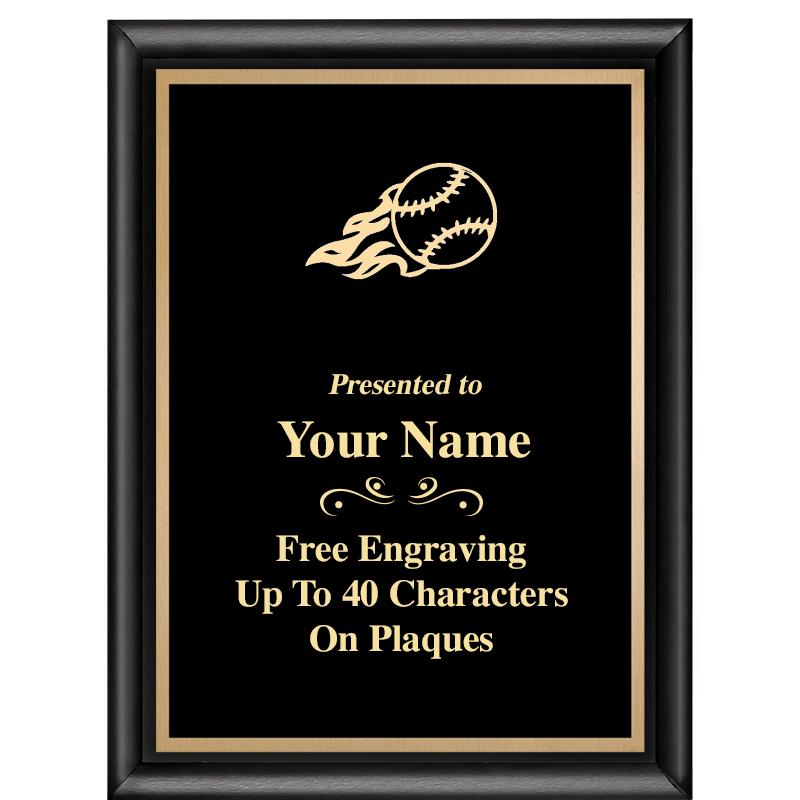 6X8 CLASSIC BLACK SHINY PLAQUE