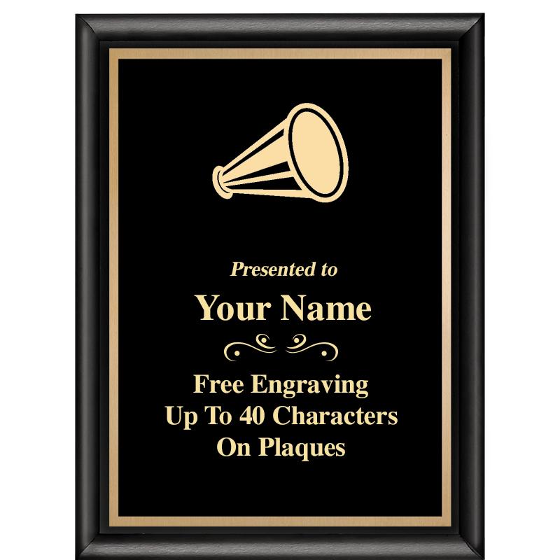 6X8 CLASSIC BLACK SHINY PLAQUE