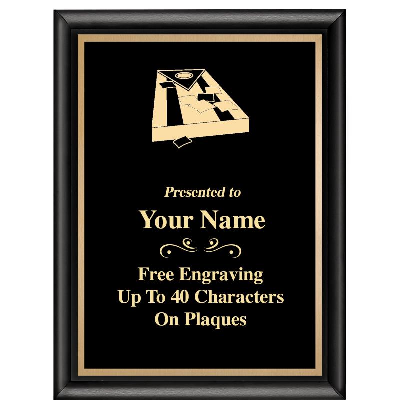 6X8 CLASSIC BLACK SHINY PLAQUE