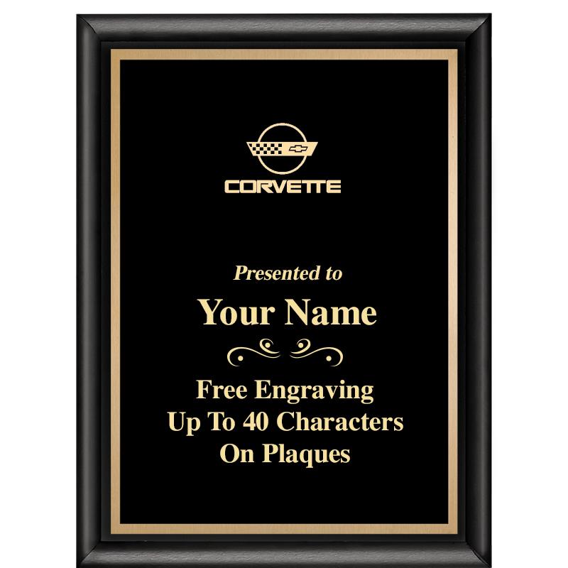 6X8 CLASSIC BLACK SHINY PLAQUE