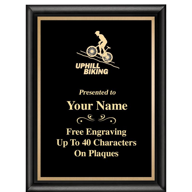 6X8 CLASSIC BLACK SHINY PLAQUE