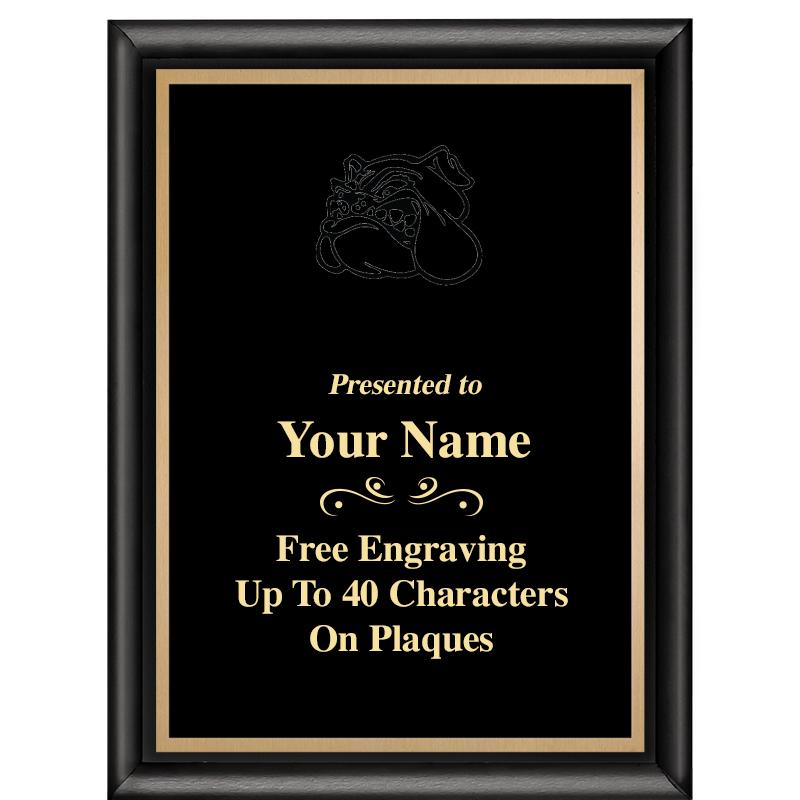 6X8 CLASSIC BLACK SHINY PLAQUE
