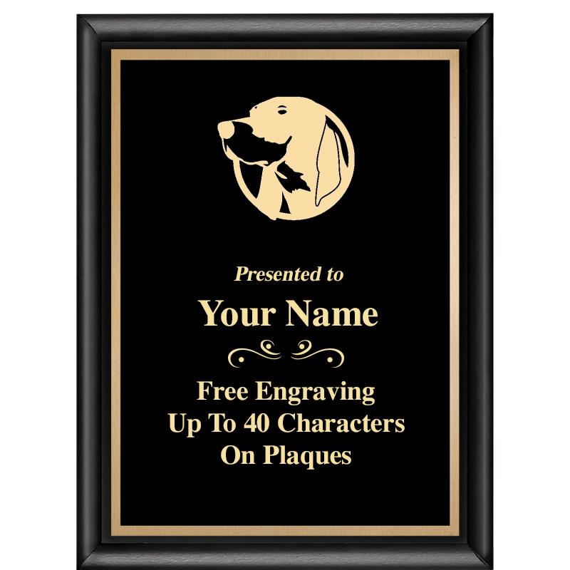 6X8 CLASSIC BLACK SHINY PLAQUE