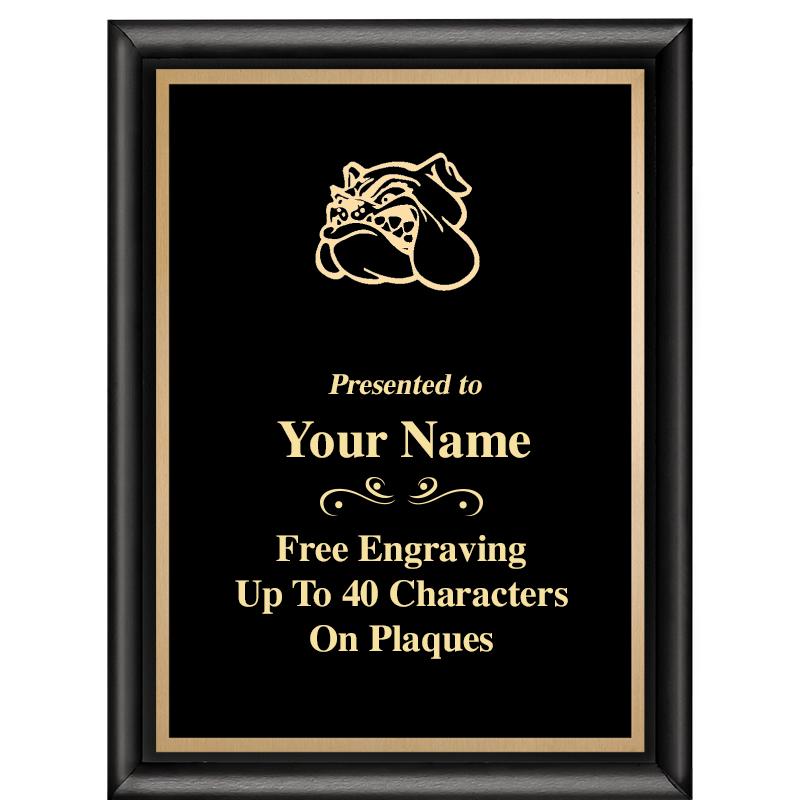6X8 CLASSIC BLACK SHINY PLAQUE