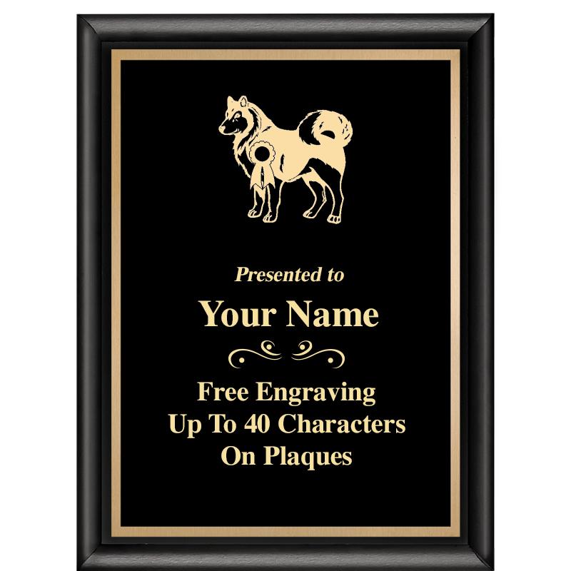 6X8 CLASSIC BLACK SHINY PLAQUE