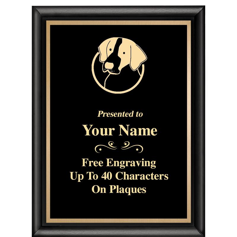 6X8 CLASSIC BLACK SHINY PLAQUE