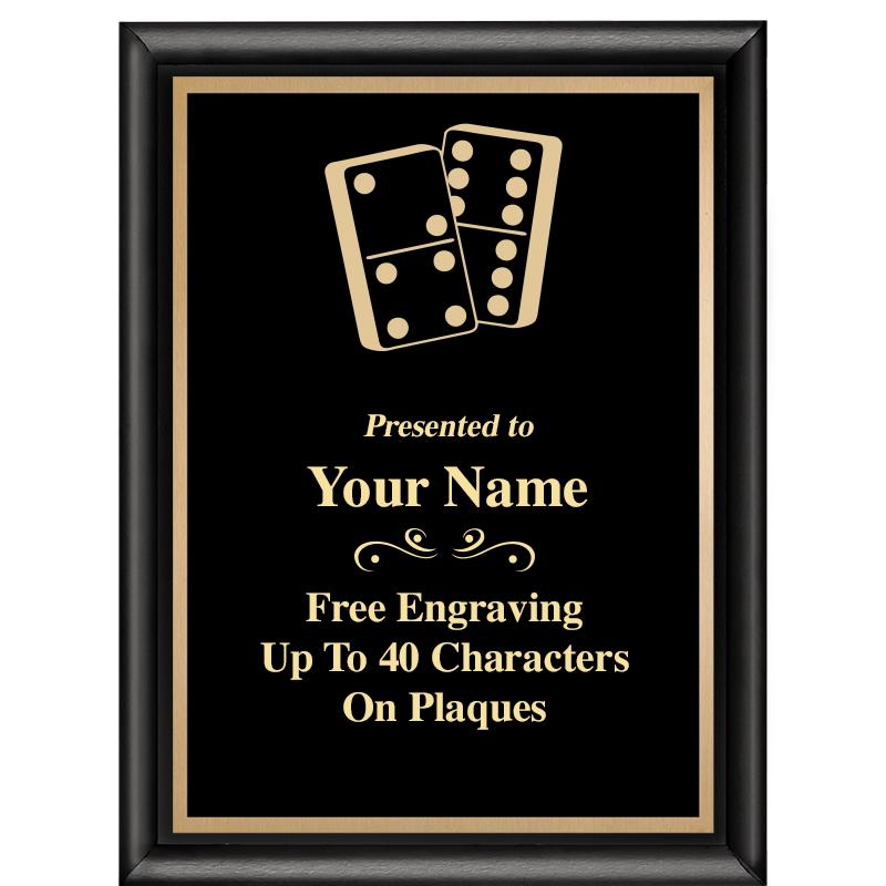 6X8 CLASSIC BLACK SHINY PLAQUE