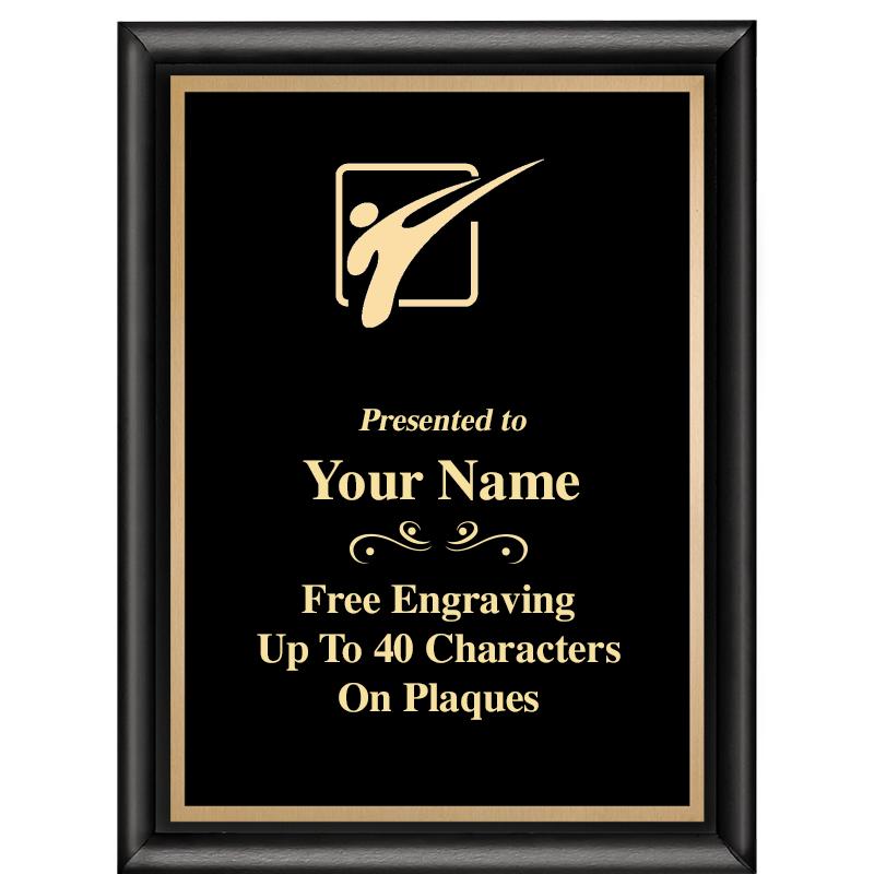 6X8 CLASSIC BLACK SHINY PLAQUE