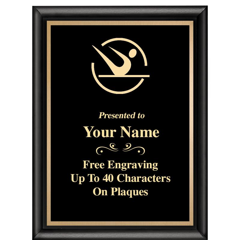 6X8 CLASSIC BLACK SHINY PLAQUE