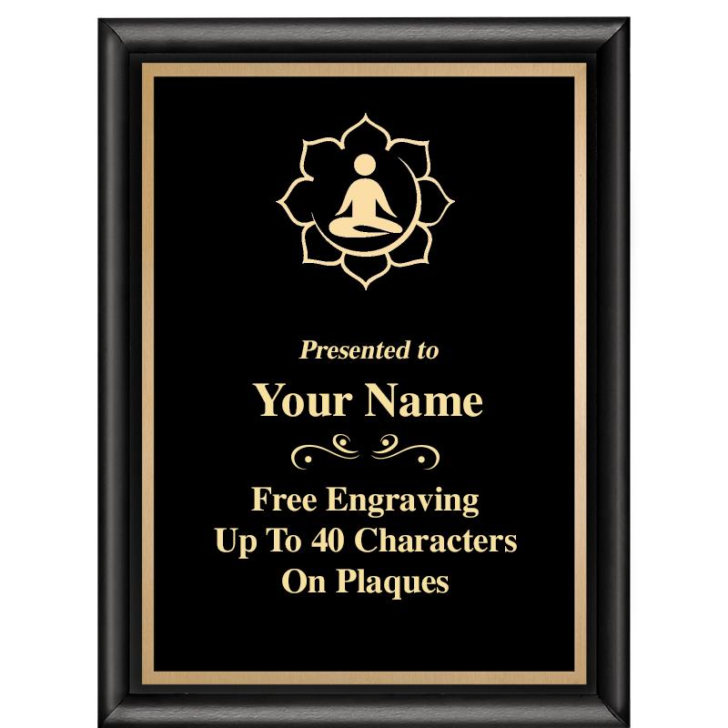 6X8 CLASSIC BLACK SHINY PLAQUE