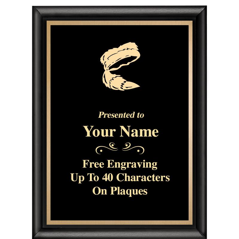 6X8 CLASSIC BLACK SHINY PLAQUE