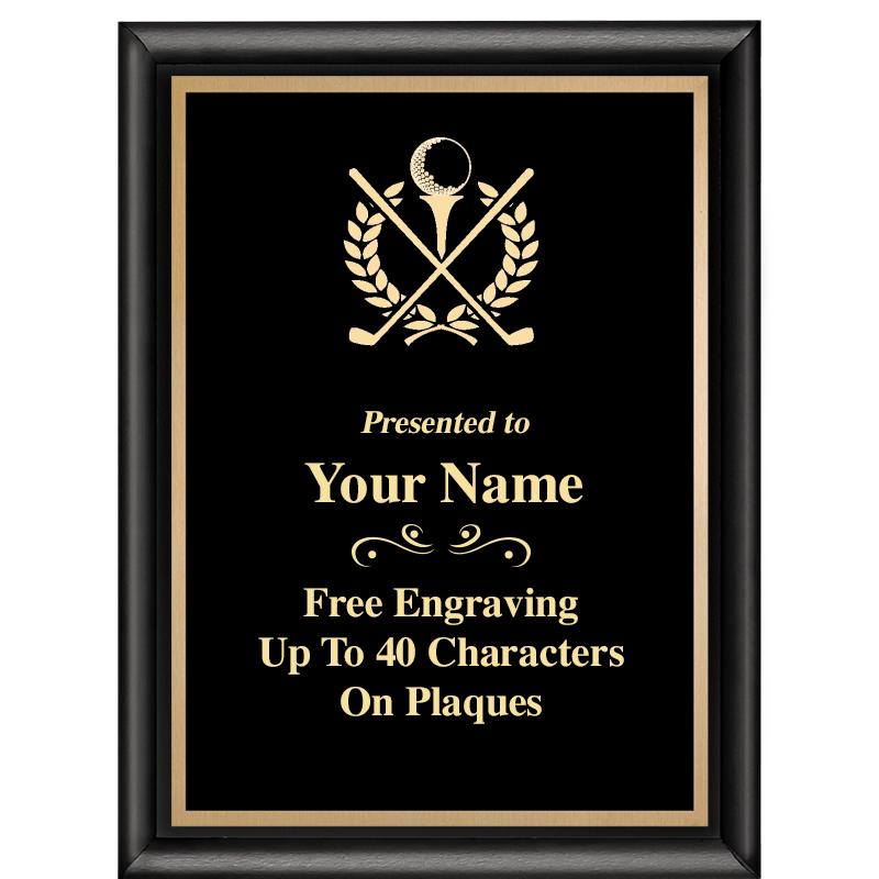 6X8 CLASSIC BLACK SHINY PLAQUE