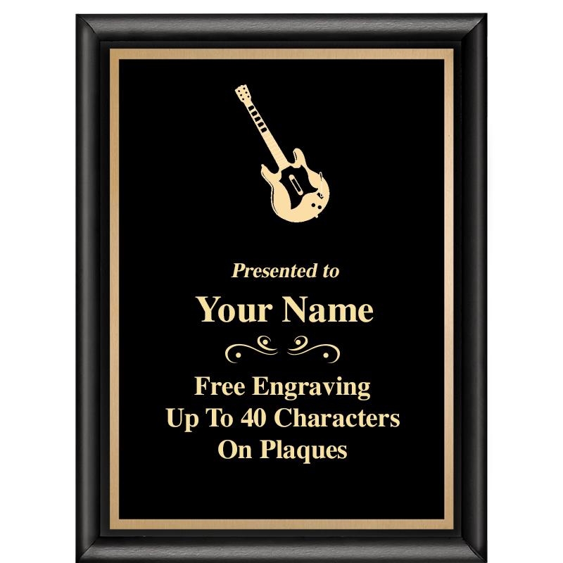 6X8 CLASSIC BLACK SHINY PLAQUE