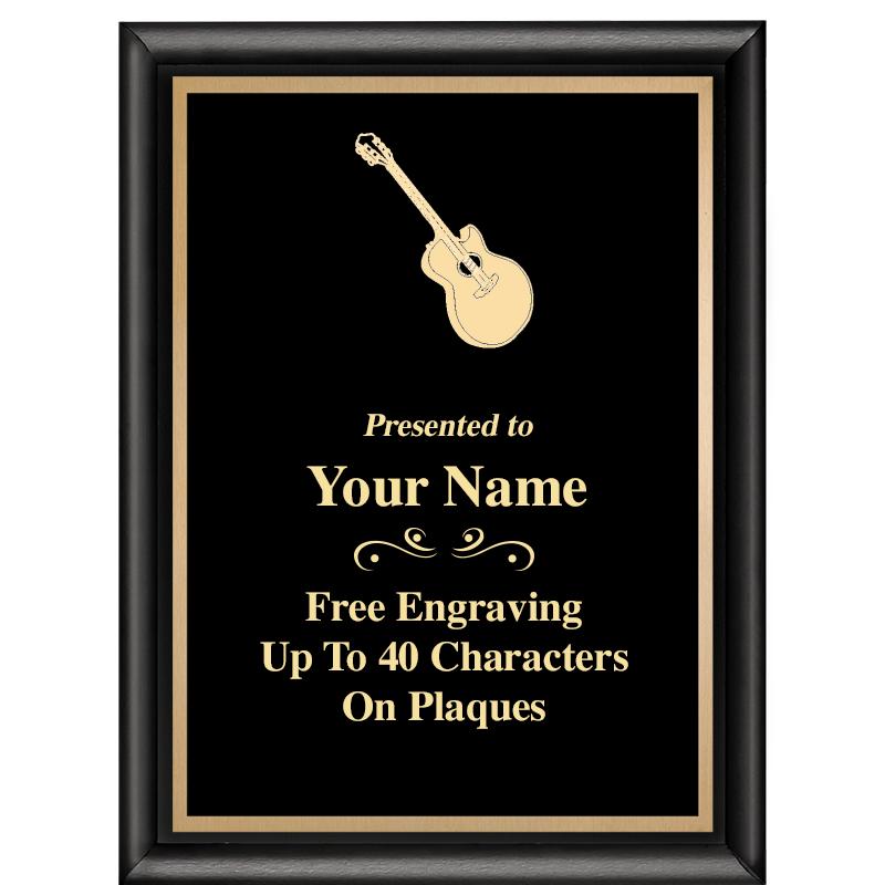 6X8 CLASSIC BLACK SHINY PLAQUE