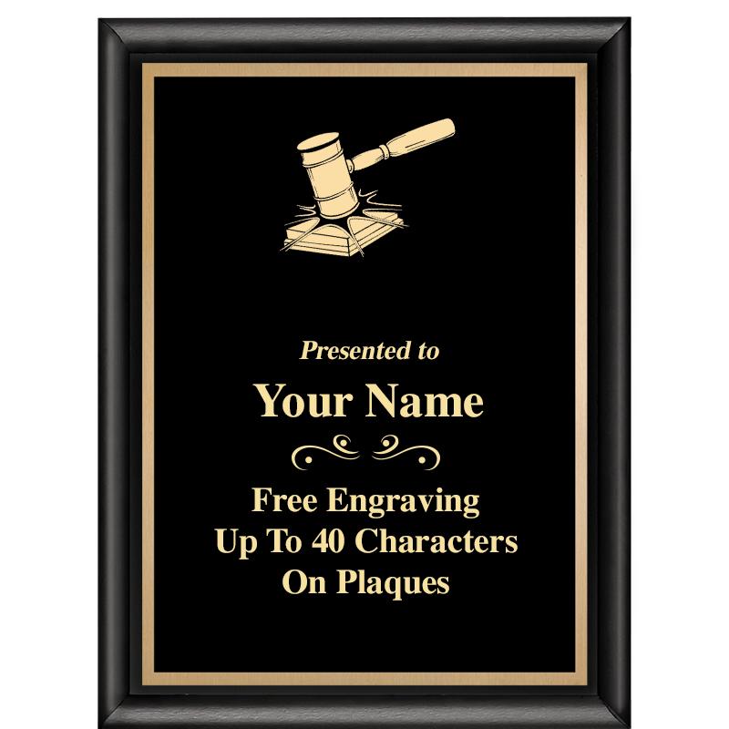 6X8 CLASSIC BLACK SHINY PLAQUE