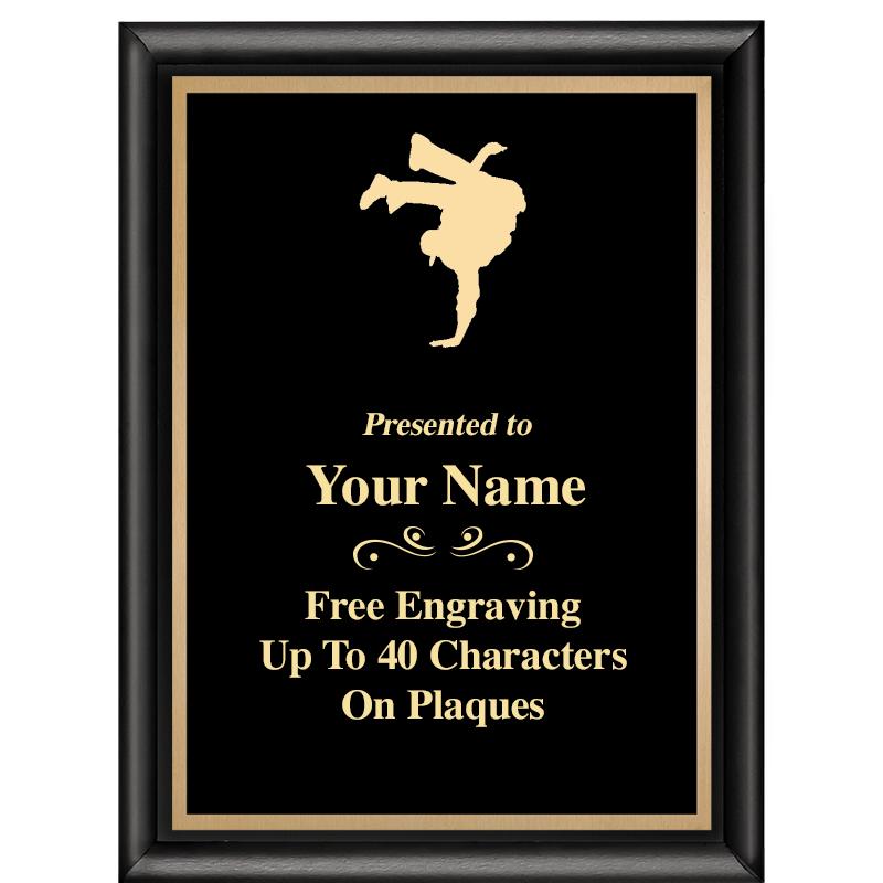 6X8 CLASSIC BLACK SHINY PLAQUE