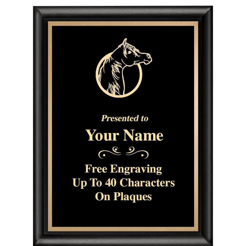 6X8 CLASSIC BLACK SHINY PLAQUE