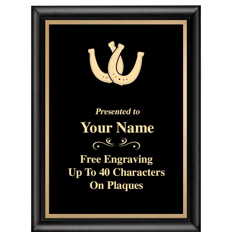 6X8 CLASSIC BLACK SHINY PLAQUE