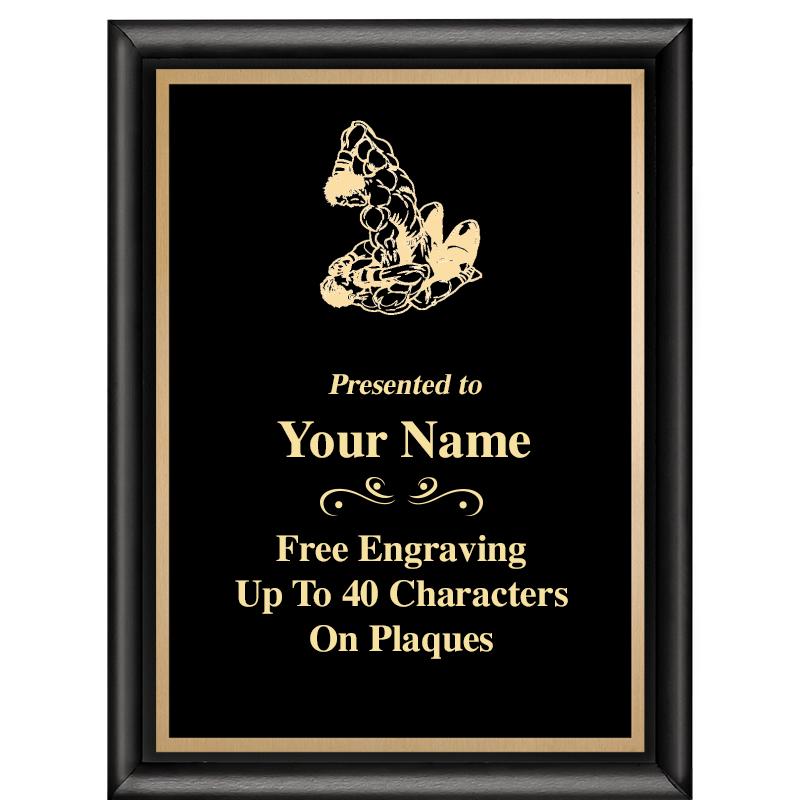 6X8 CLASSIC BLACK SHINY PLAQUE