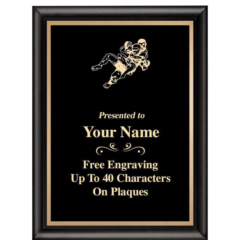 6X8 CLASSIC BLACK SHINY PLAQUE