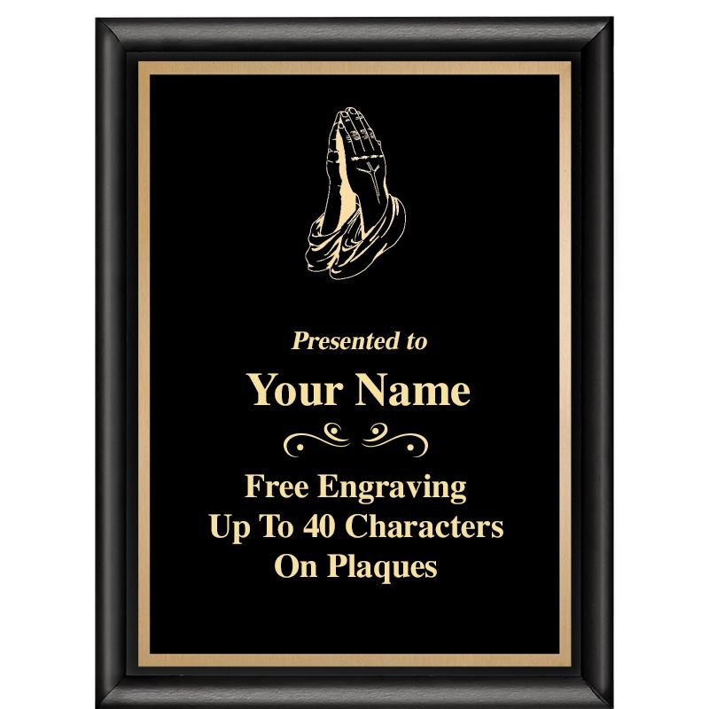 6X8 CLASSIC BLACK SHINY PLAQUE