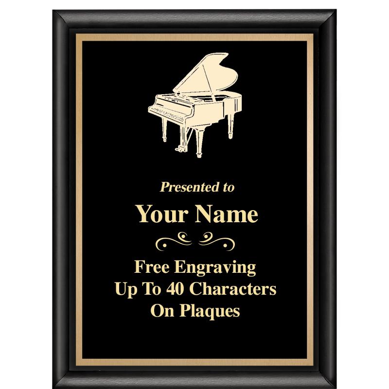 6X8 CLASSIC BLACK SHINY PLAQUE