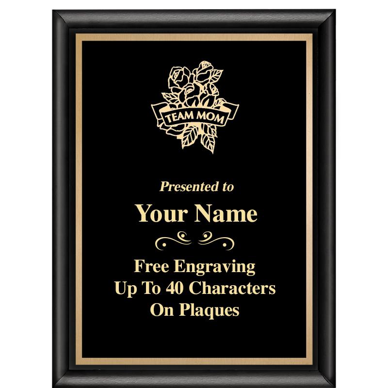 6X8 CLASSIC BLACK SHINY PLAQUE